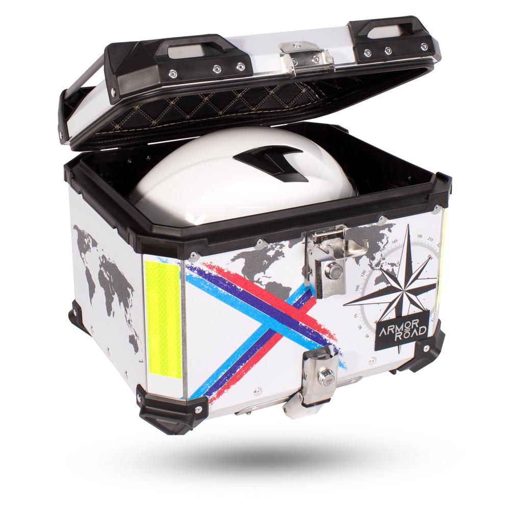 Foto 8 pulgar | Caja Trasera Maleta Top Case Aluminio 45l Impermeable
