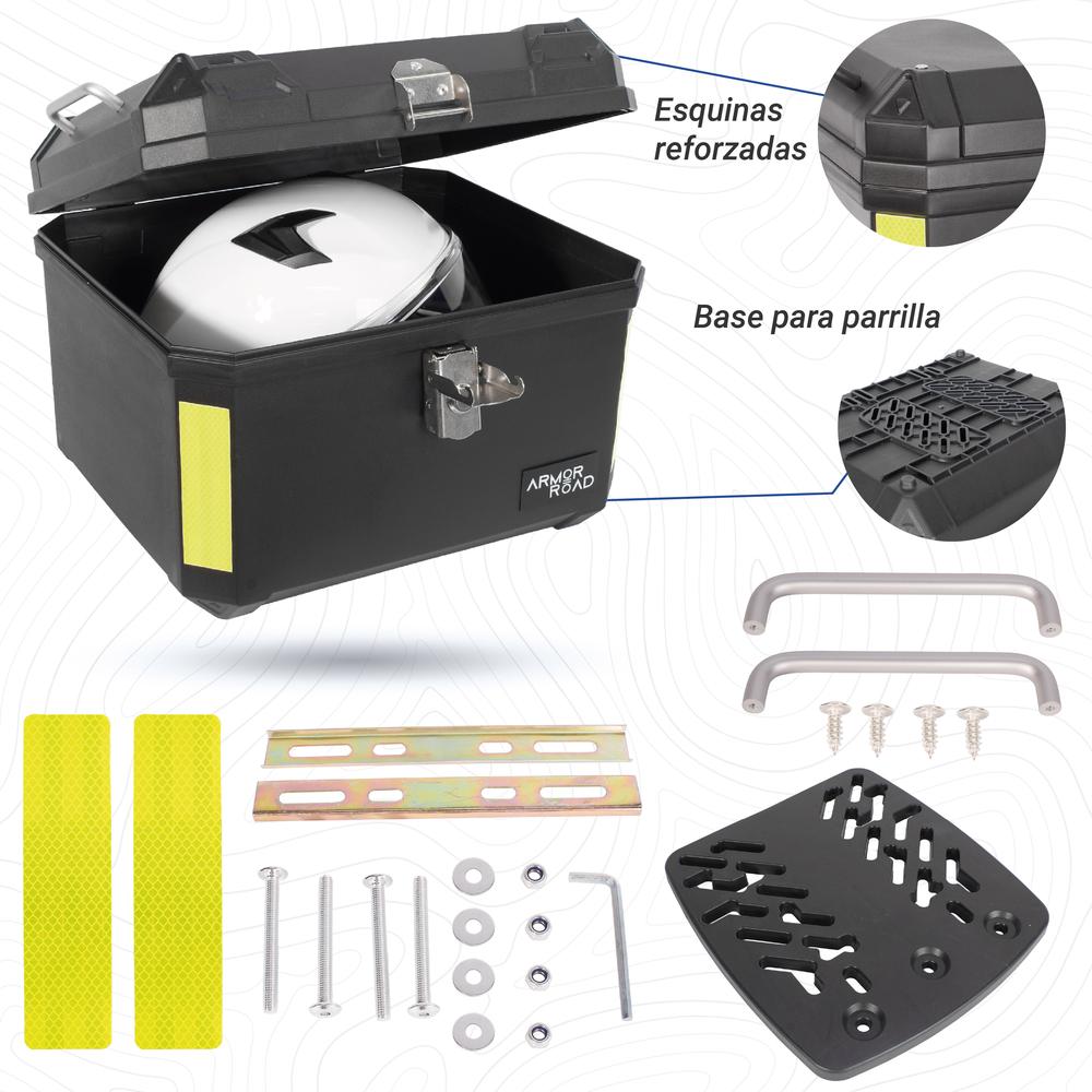 Caja Trasera Maleta Cajuela 45l Moto Llave Resistente