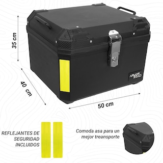 Foto 5 | Caja Trasera Maleta 60l Moto Negra Impermeable Resistente