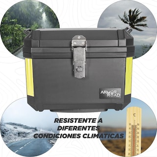 Foto 6 | Caja Portaequipaje Baul 45l Moto Negra Lisa Universal