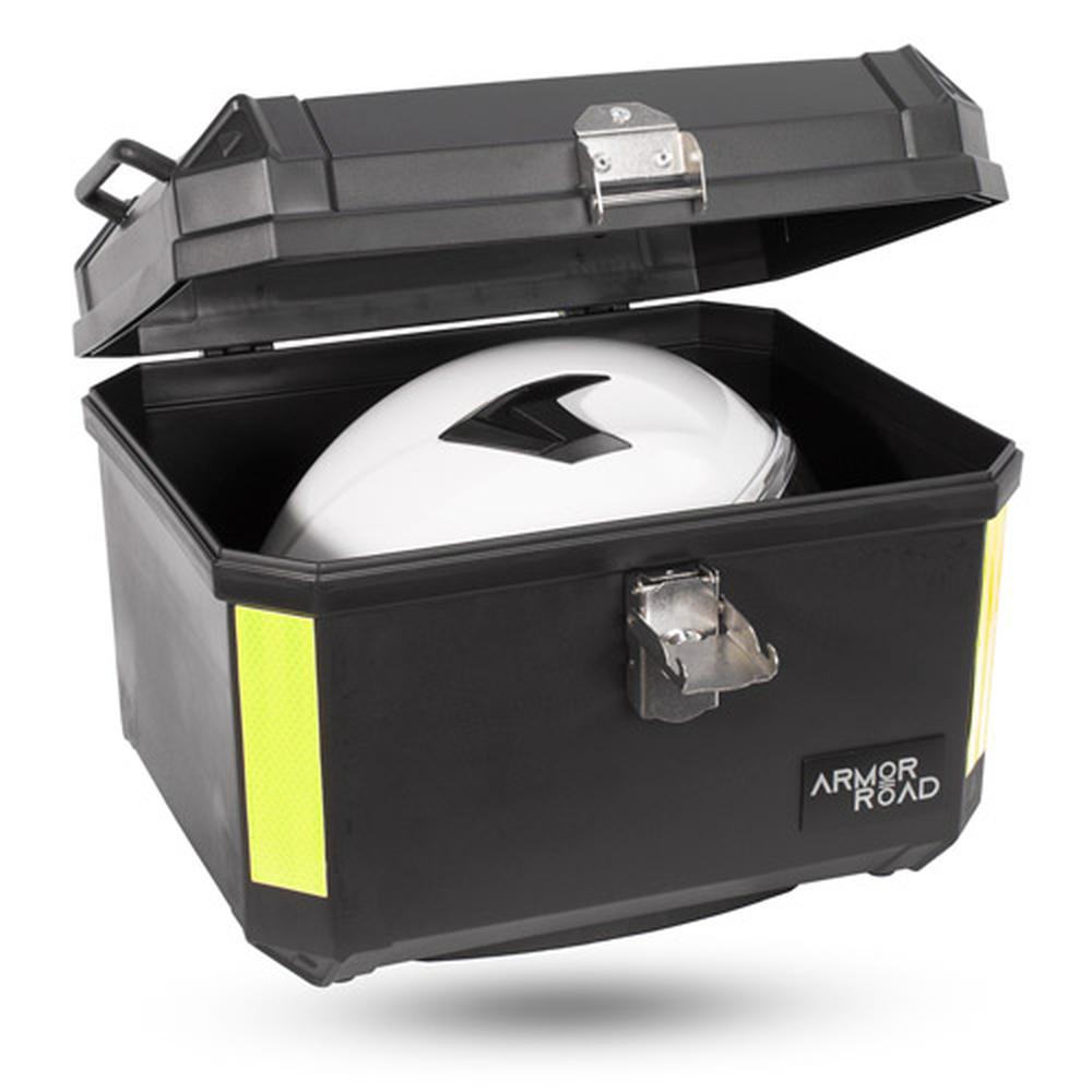 Foto 8 pulgar | Caja Portaequipaje Baul 45l Moto Negra Lisa Universal