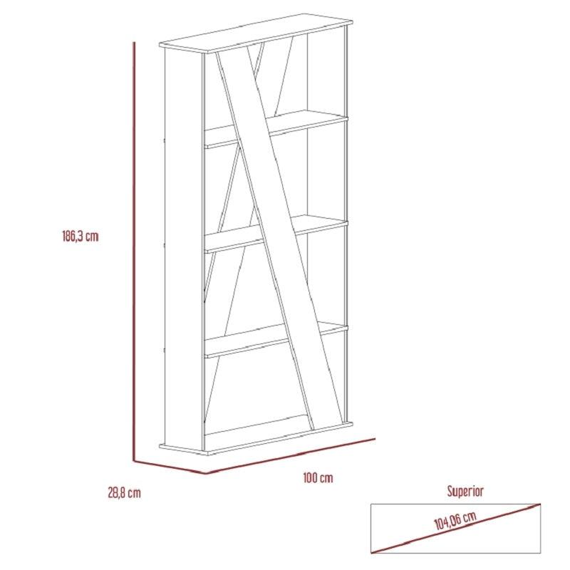 Foto 5 | Divisor Ascher Beige Y Blanco Con Tres Entrepaños