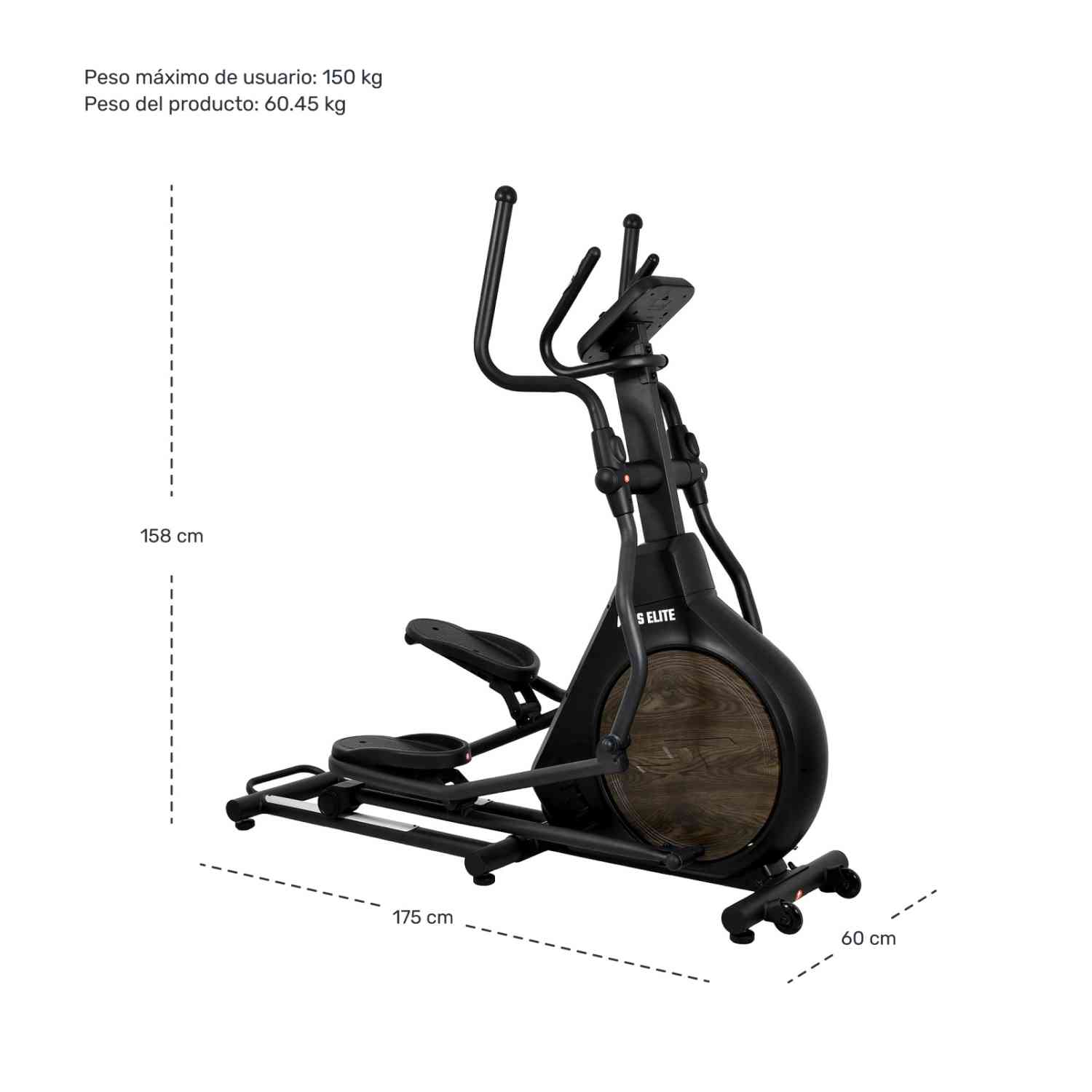Foto 9 pulgar | Elíptica Magnética Profesional Centurfit Negra para Gym con App 32 Niveles