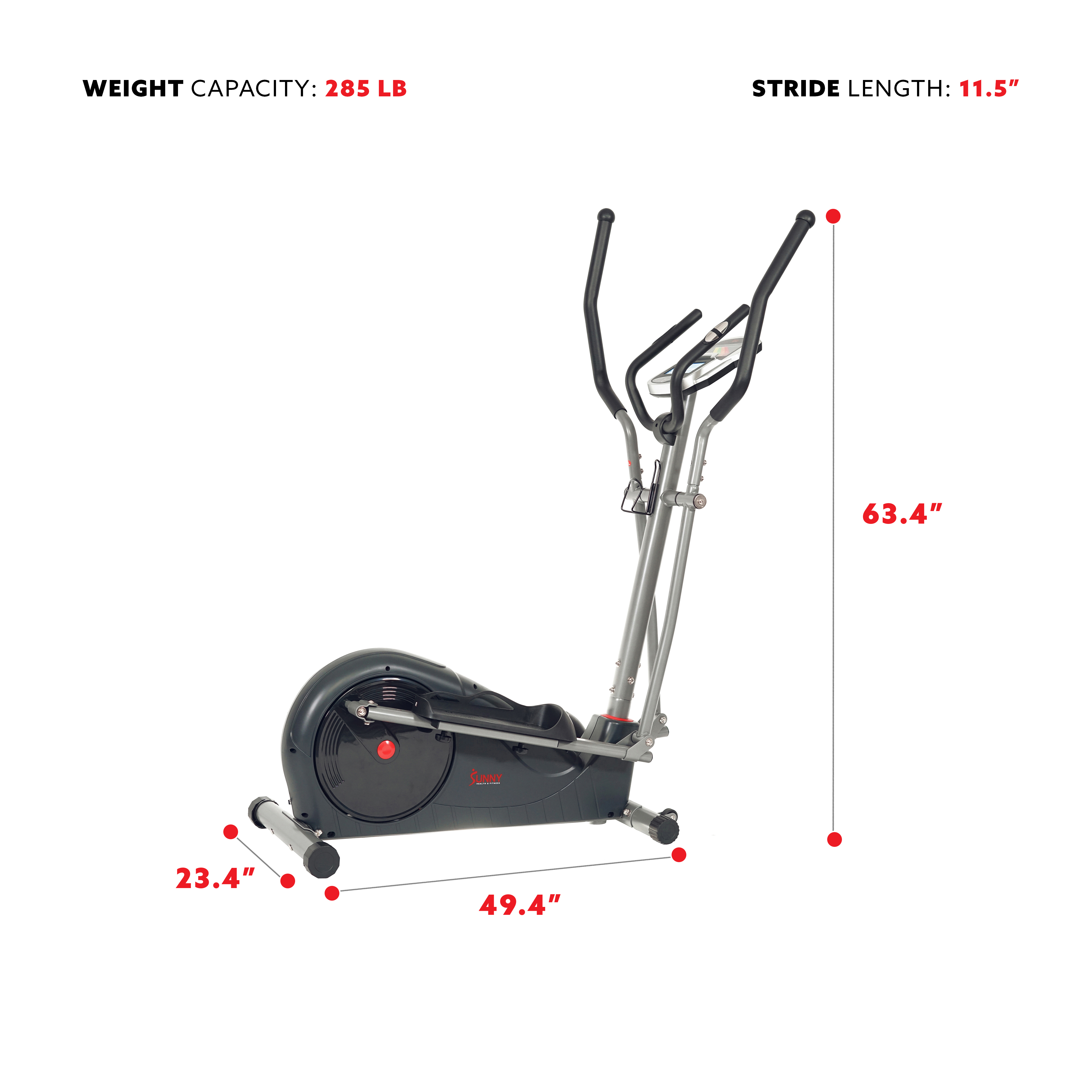 Foto 5 | Máquina Elíptica Magnética Pre-programmed Trainer Sunny Health