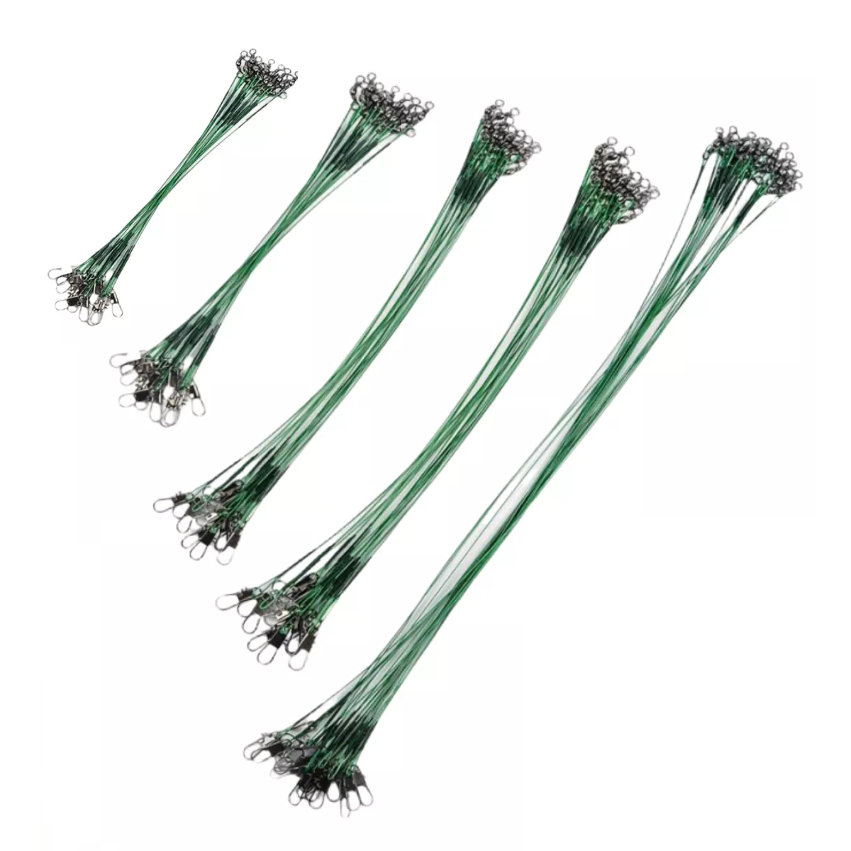 Foto 1 | 150pcs Lideres Acero Con Destorcedor Y Seguro Pesca Eo Safe Imports Esi-17149 Verde