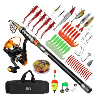 Foto 1 | Kit Pesca Caña Carrete Señuelo Accesorio Bolsa Completo Eo Safe Imports Esi-5626-1 Multicolor