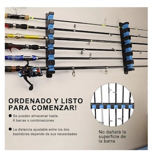 Foto 4 | Soporte Para Canas Rack De Pesca 6 Orificios Boom Fishing, Negro/azul
