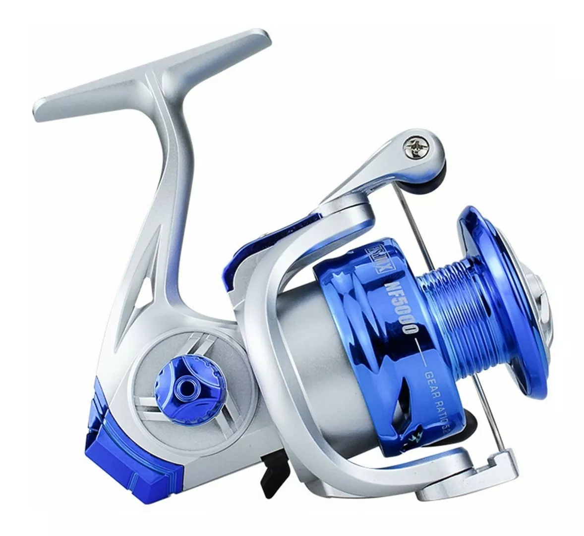 Carrete De Pesca Veloz Hecho De Metal Izq. /der. Azul Plata