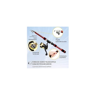 Foto 2 | Kit Pesca 1.8m Cañas Señuelo Con Cuerda Enrollada Accesorios Eo Safe Imports Esi-15259 Multicolor