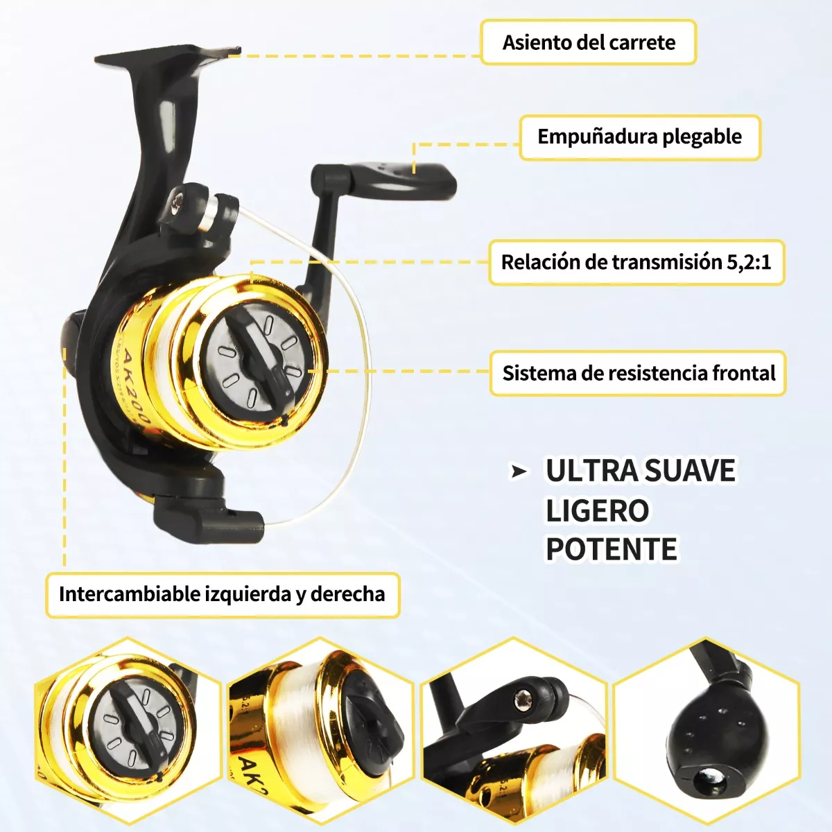 Foto 4 pulgar | Kit Pesca 1.8m Cañas Señuelo Con Cuerda Enrollada Accesorios Eo Safe Imports Esi-15259 Multicolor