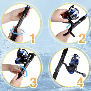Foto 3 | Combo 1.8m Caña De Pescar Accesorios Para Pesca Con Señuelo Eo Safe Imports Esi-15261 Multicolor