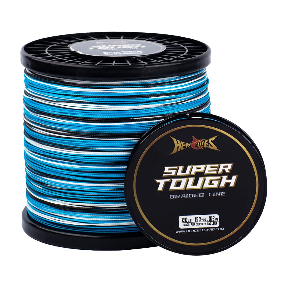 Línea De Pesca Hercules Super Tough 130 Libras Test Blue Camo 1000y - Venta Internacional.