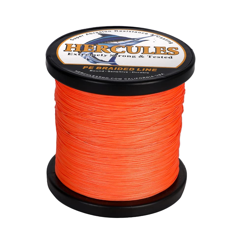 Foto 2 pulgar | Línea De Pesca Trenzada Hercules, 12 Hebras, 30 Libras, 1000 M, Naranja - Venta Internacional.