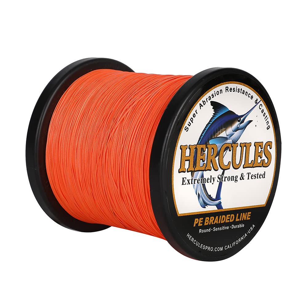 Foto 4 pulgar | Línea De Pesca Trenzada Hercules, 12 Hebras, 30 Libras, 1000 M, Naranja - Venta Internacional.