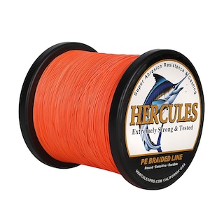 Foto 3 | Línea De Pesca Trenzada Hercules, 12 Hebras, 30 Libras, 1000 M, Naranja - Venta Internacional.