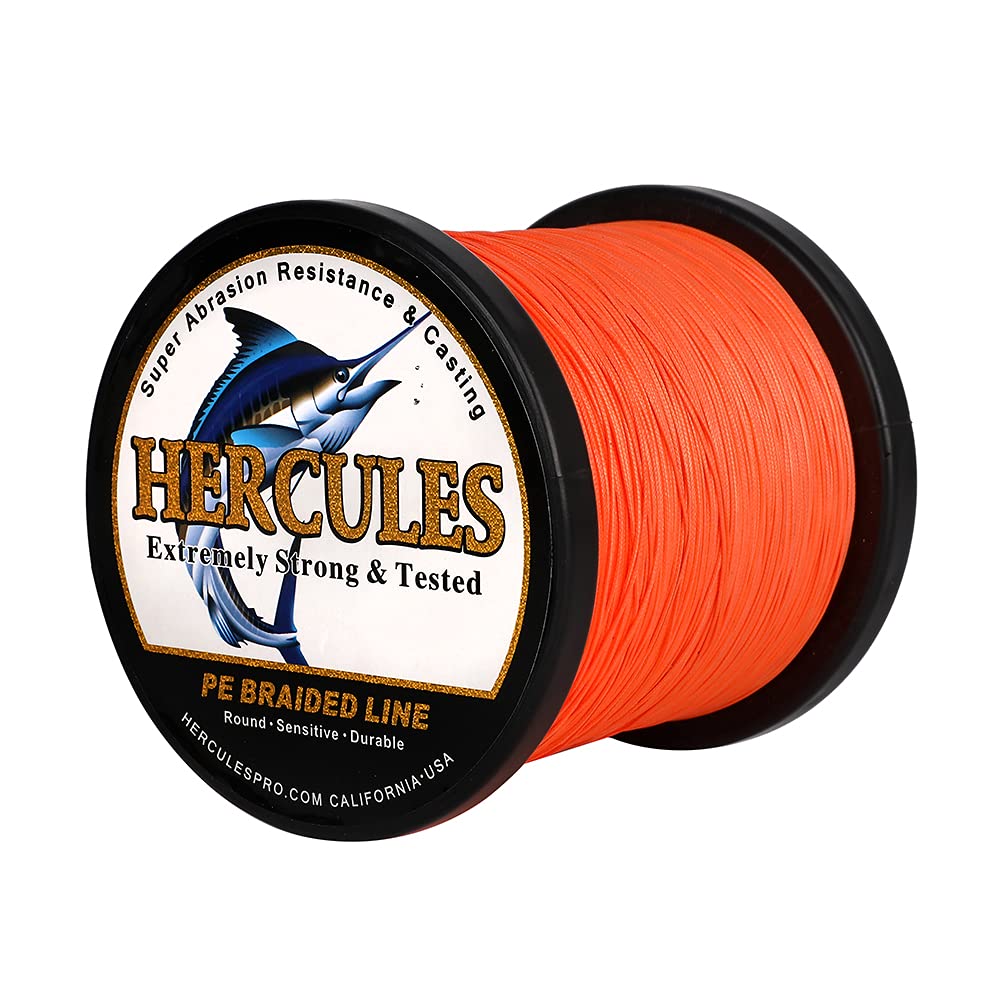 Foto 5 pulgar | Línea De Pesca Trenzada Hercules, 12 Hebras, 30 Libras, 1000 M, Naranja - Venta Internacional.