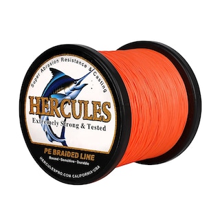 Foto 4 | Línea De Pesca Trenzada Hercules, 12 Hebras, 30 Libras, 1000 M, Naranja - Venta Internacional.