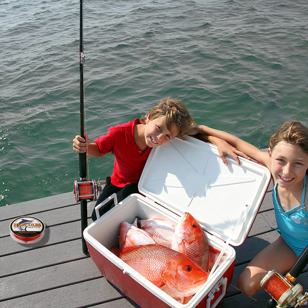 Foto 7 | Línea De Pesca Trenzada Hercules, 12 Hebras, 30 Libras, 1000 M, Naranja - Venta Internacional.