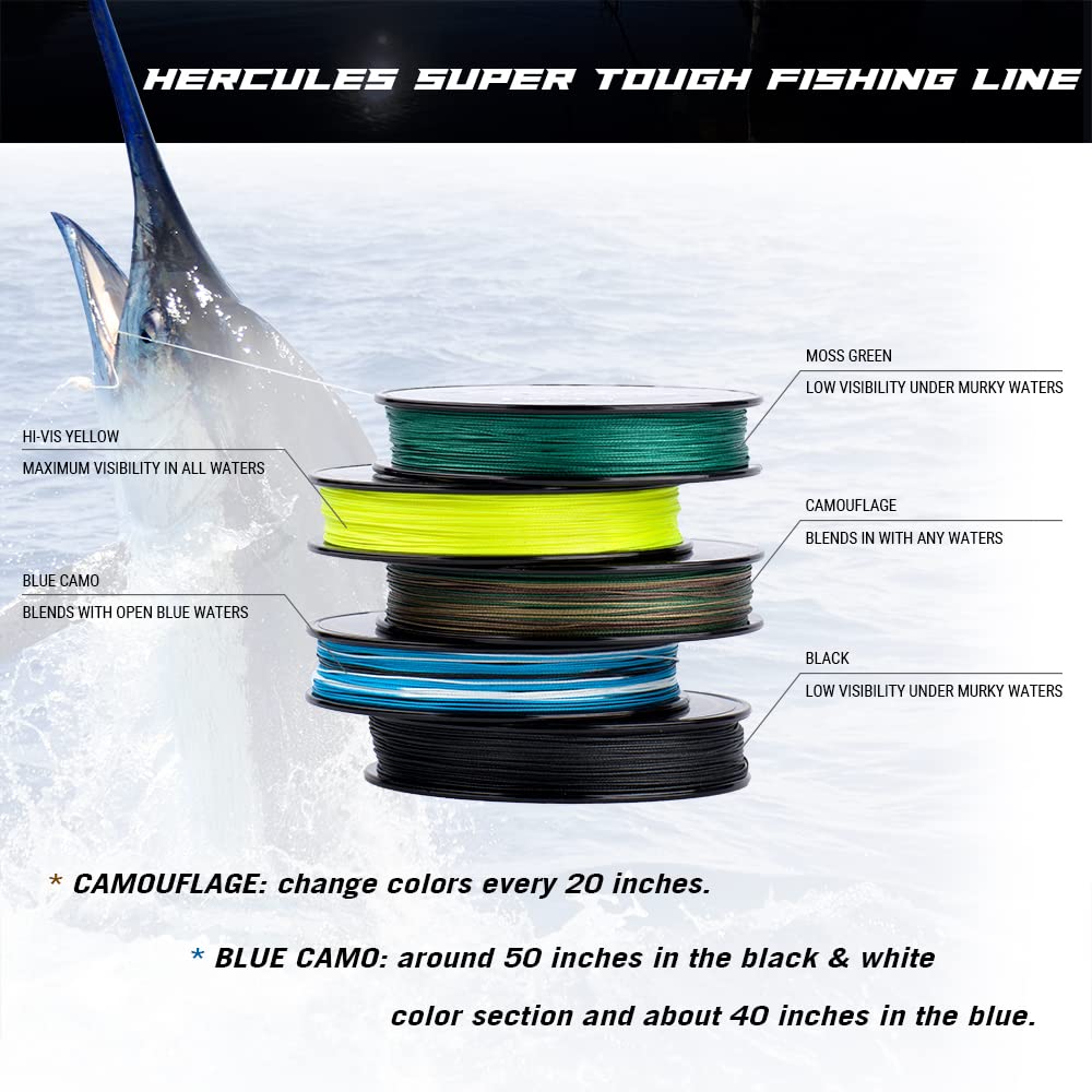 Foto 3 | Línea De Pesca Hercules Super Tough, 40 Libras (1000 Yardas), Color Verde Musgo - Venta Internacional.