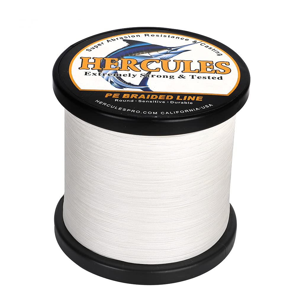 Foto 2 pulgar | Línea De Pesca Hercules, Trenzada, 12 Hilos, 50 Libras, 500 M, Color Blanco - Venta Internacional.