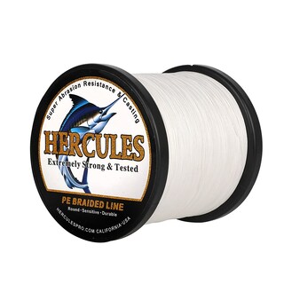 Foto 4 | Línea De Pesca Hercules, Trenzada, 12 Hilos, 50 Libras, 500 M, Color Blanco - Venta Internacional.