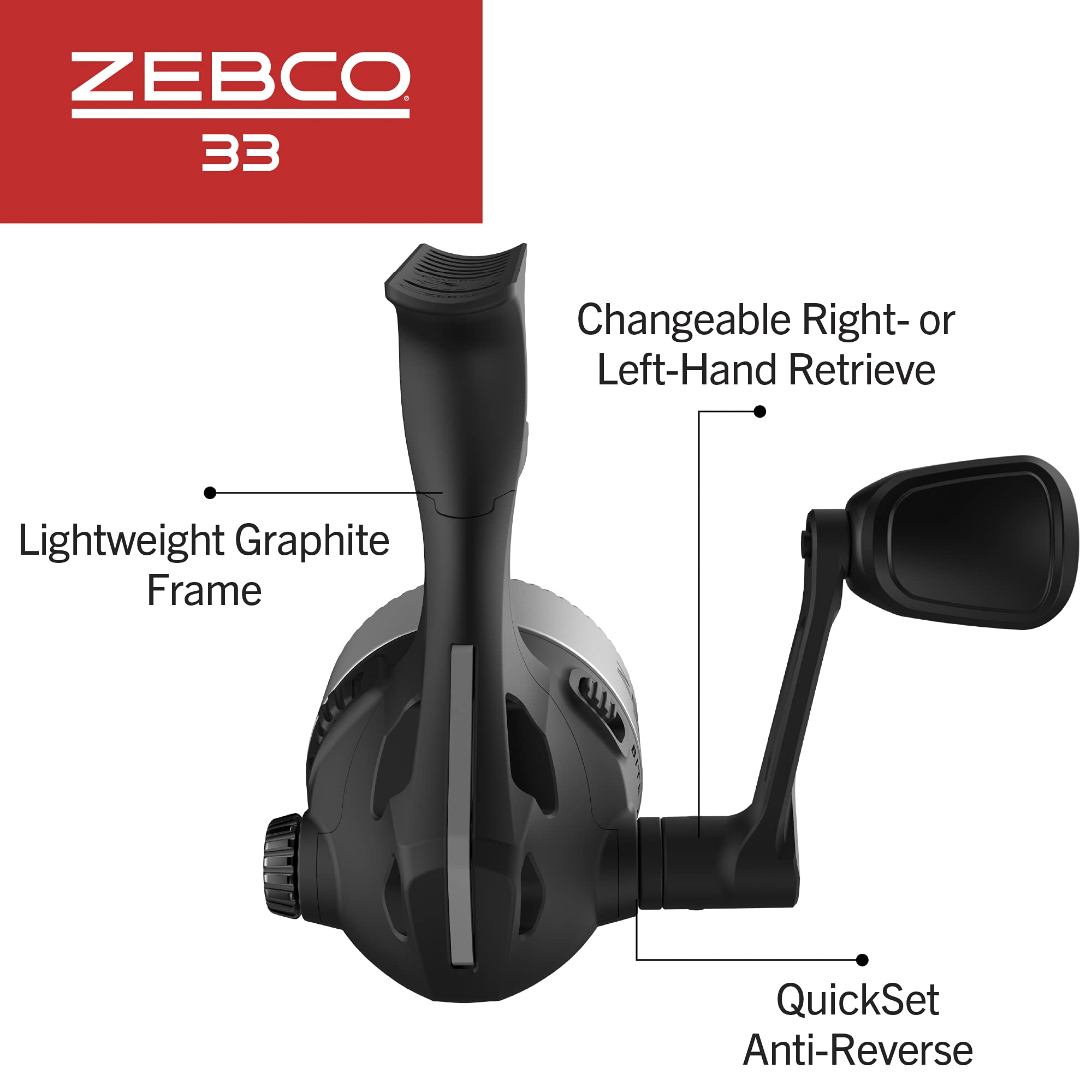 Foto 5 pulgar | Carrete De Pesca Zebco 33 Micro Trigger Spincast  Tamaño 10  Plateado/negro - Venta Internacional.