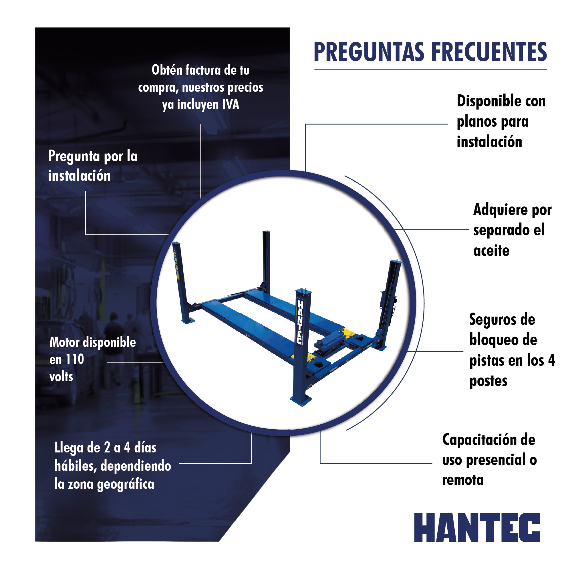 Foto 2 | Rampa 4 Postes Discos de Alineación 10500 Lbs Rolling Jack