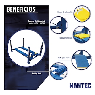 Foto 3 | Rampa 4 Postes Discos de Alineación 10500 Lbs Rolling Jack