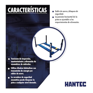 Foto 4 | Rampa Ascensor 4 Postes Discos de Alineación 10500 Lbs Hantec