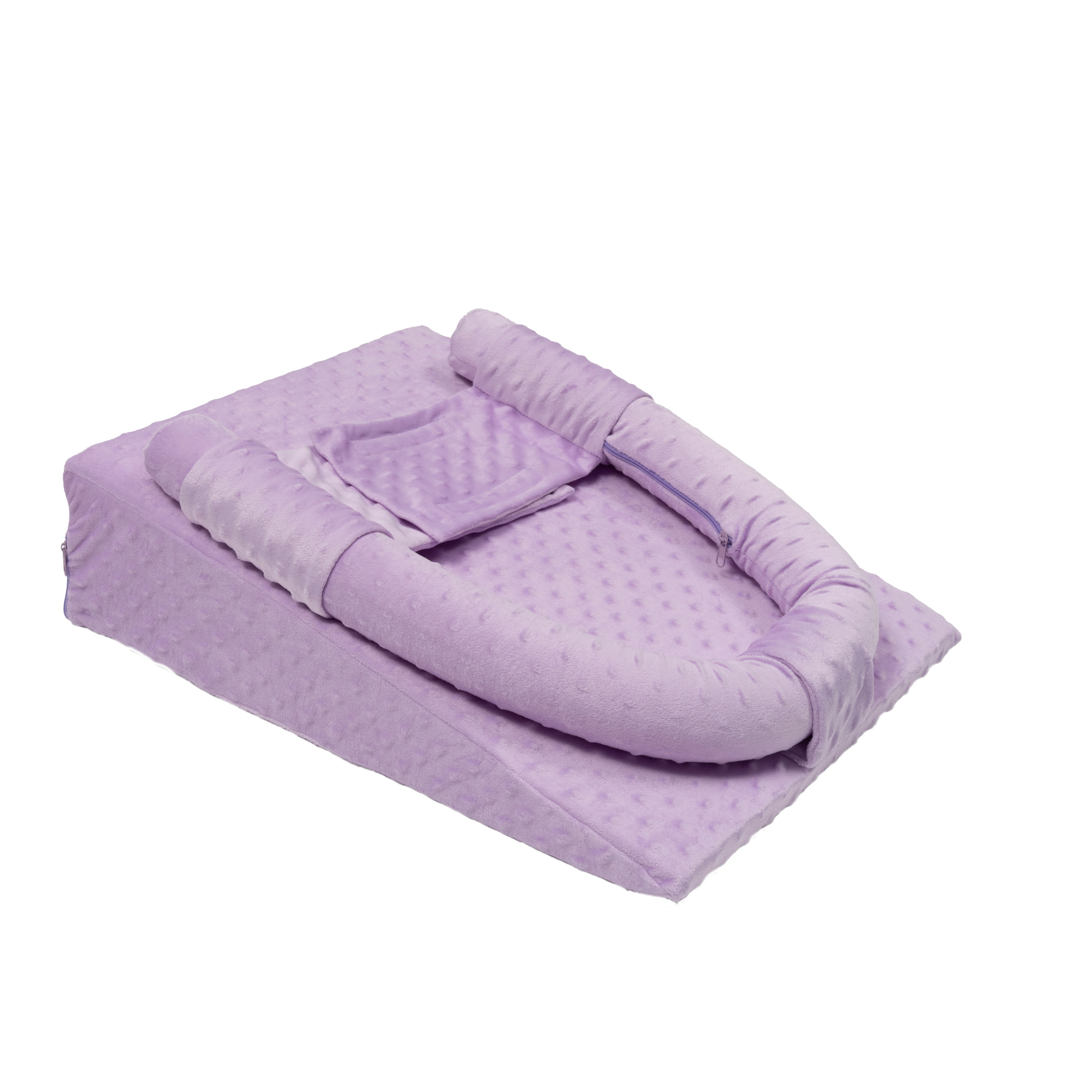 Reflujo Con Cilindro  Para Bebé Lila, 54 X 41 X 16, Memory Foam