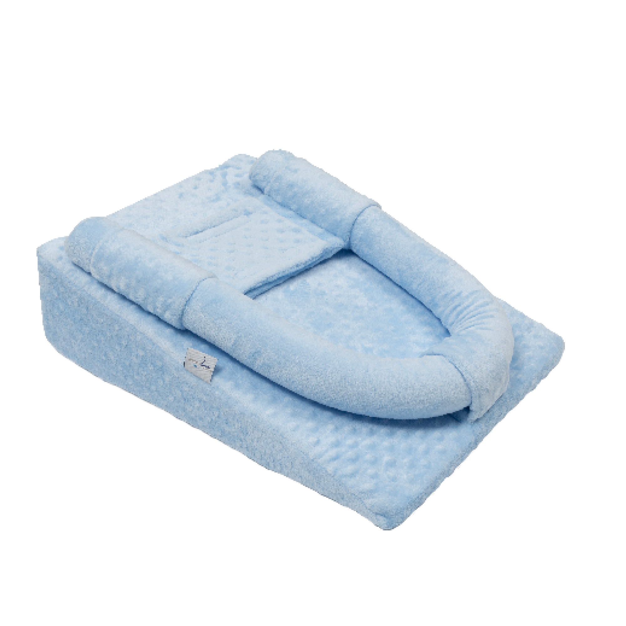 Reflujo Con Cilindro  Para Bebé Azul, 54 X 41 X 16, Memory Foam