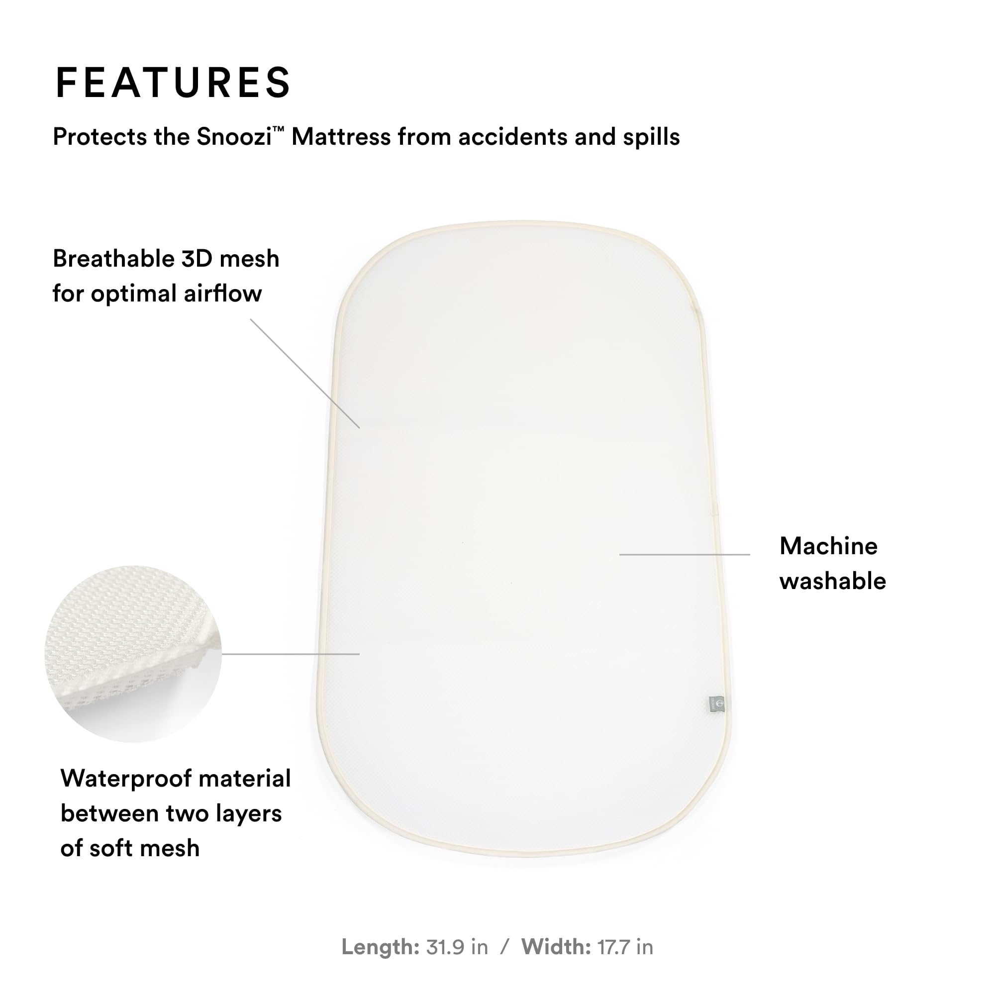 Foto 3 pulgar | Sábana De Protección Stokke Snoozi White 100% Poliéster - Venta Internacional.