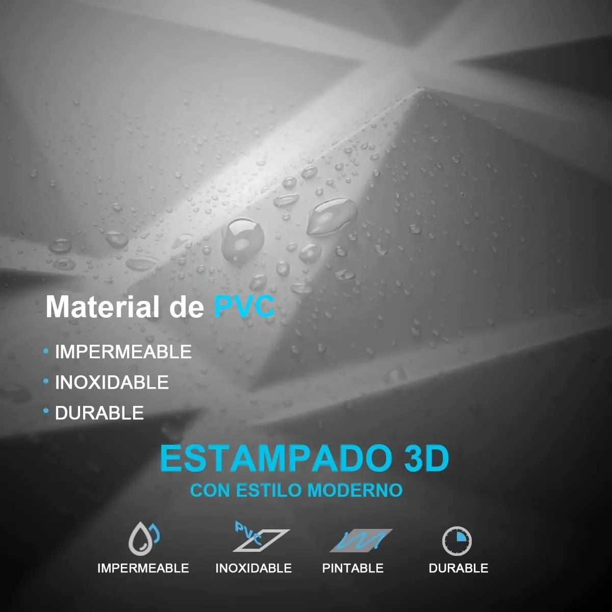 Foto 4 pulgar | Set Paneles Decoración Hogar 3d Impermeable 12pcs Eo Safe Imports Esi-9251 Blanco