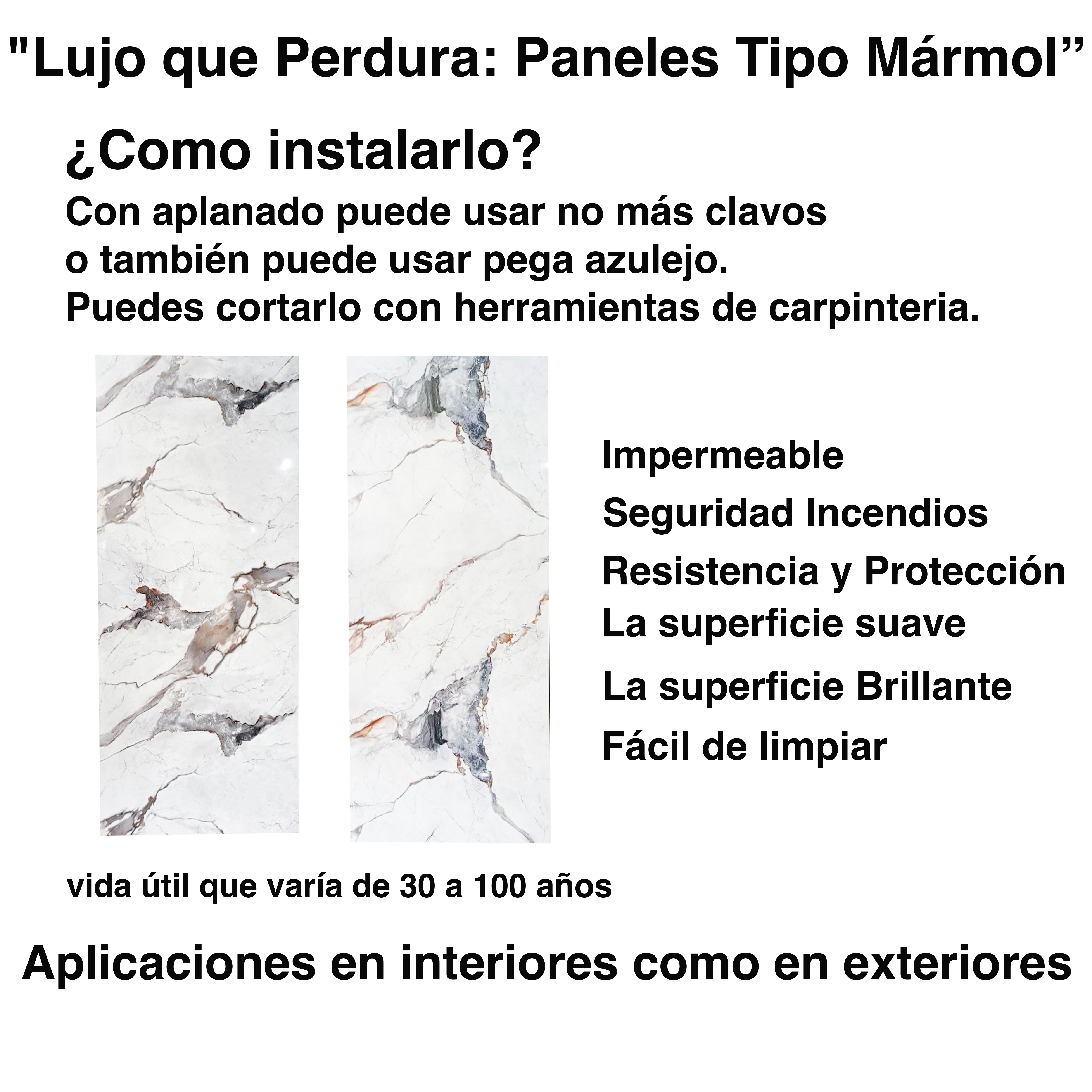 Foto 5 pulgar | Panel de Lujo Tipo Marmol PVC Homely Elegance Blanco Carrara