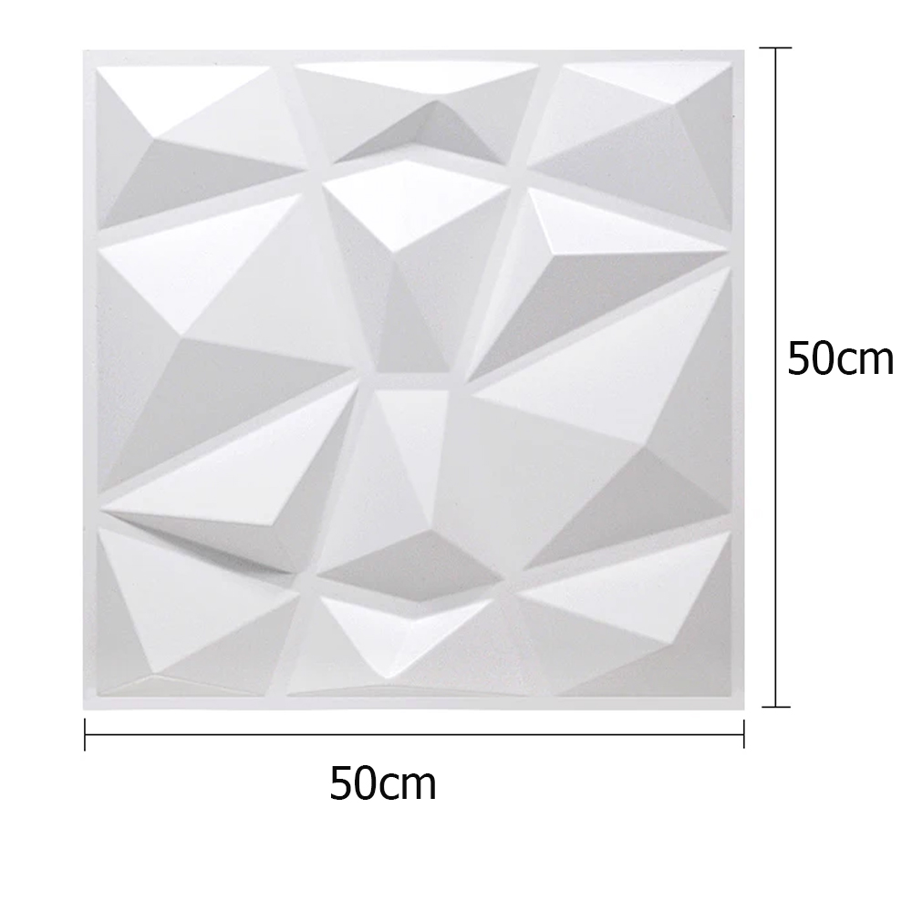 Foto 2 | 20 Pz Panel Decorativo 3d Para Pared 50x50cm 5m2 Cubiertos, Panel De Pared 3d Diamante Impermeable, Con Cinta De Dobl