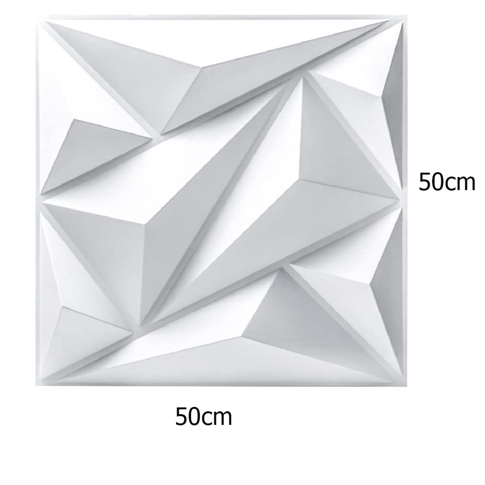 Foto 3 pulgar | 20 Pz Panel Decorativo 3d Para Pared Diagonal 50x50cm 5m2 Cubiertos, Panel De Pared 3d Impermeable, Con Cinta De Dobl