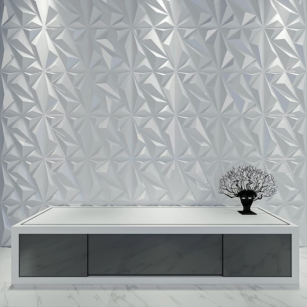 Foto 6 pulgar | 20 Pz Panel Decorativo 3d Para Pared Diagonal 50x50cm 5m2 Cubiertos, Panel De Pared 3d Impermeable, Con Cinta De Dobl