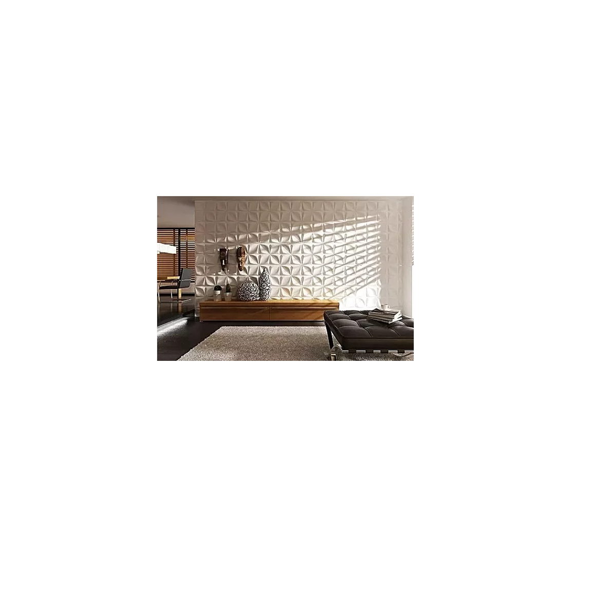 Foto 4 pulgar | Set Paneles Decorativos 3d Pvc Para Pared 30x30cm 12pzas Eo Safe Imports Esi-13192 Blanco