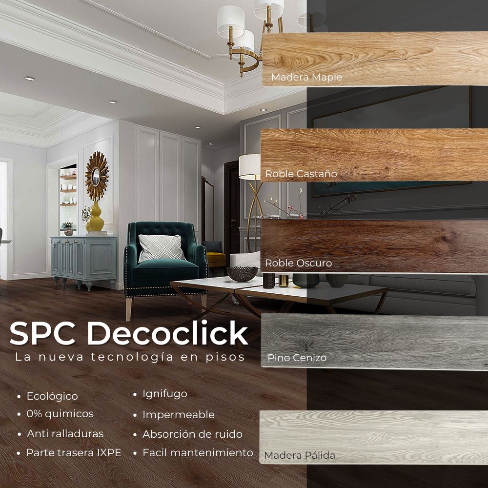 Foto 5 | Piso Vinílico Imitación Madera/instalación Sin Pegamento Decoclick (roble Castaño)