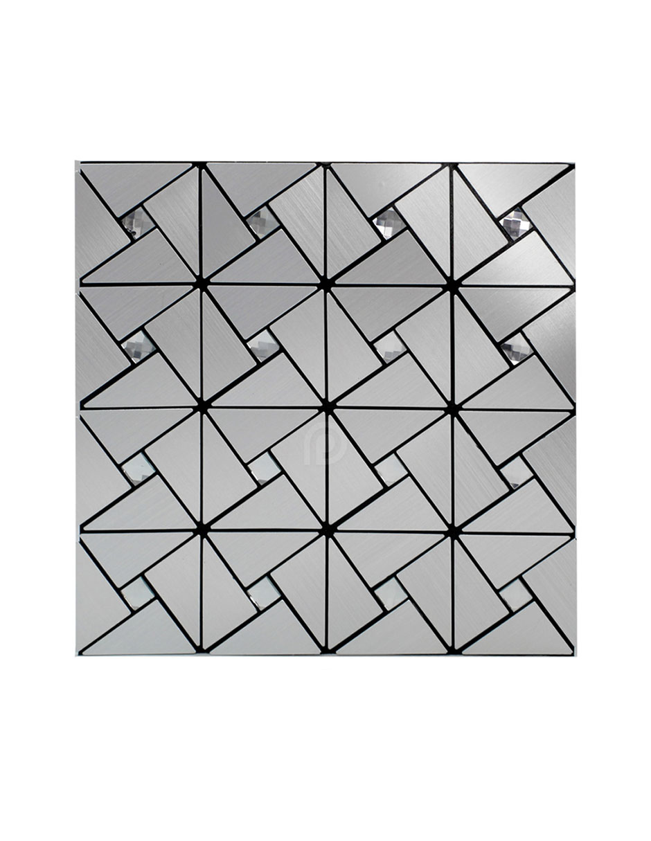 Mosaico Autoadherible Para Pared Tipo Acero/ 11pz (1m2)