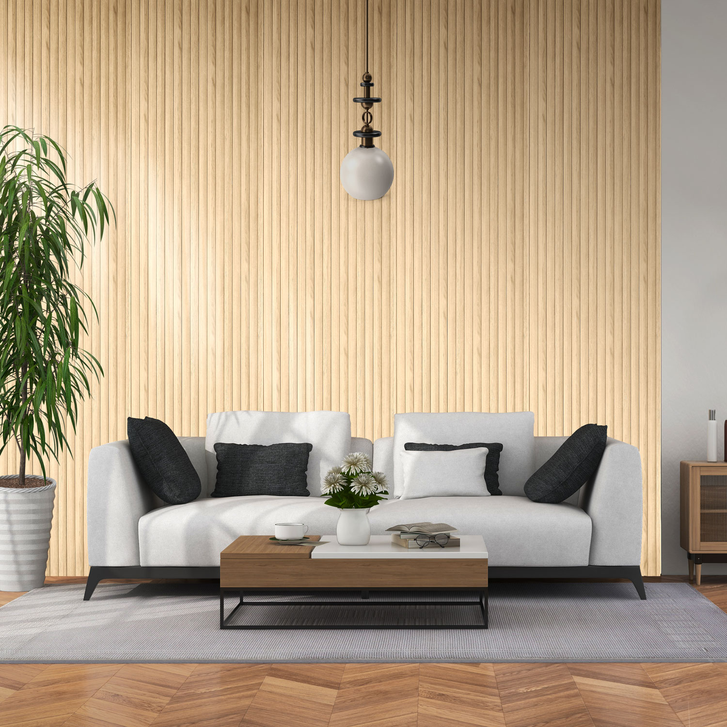 Foto 3 pulgar | Lambrin Panel Decorativo 3D Set 4pz 1.9m2 Interior Exterior