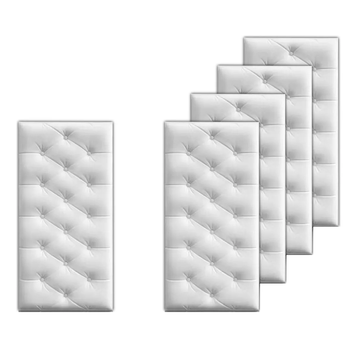 5pcs Paneles Decorativas Impermeable Eo Safe Imports Esi-14982 Blanco