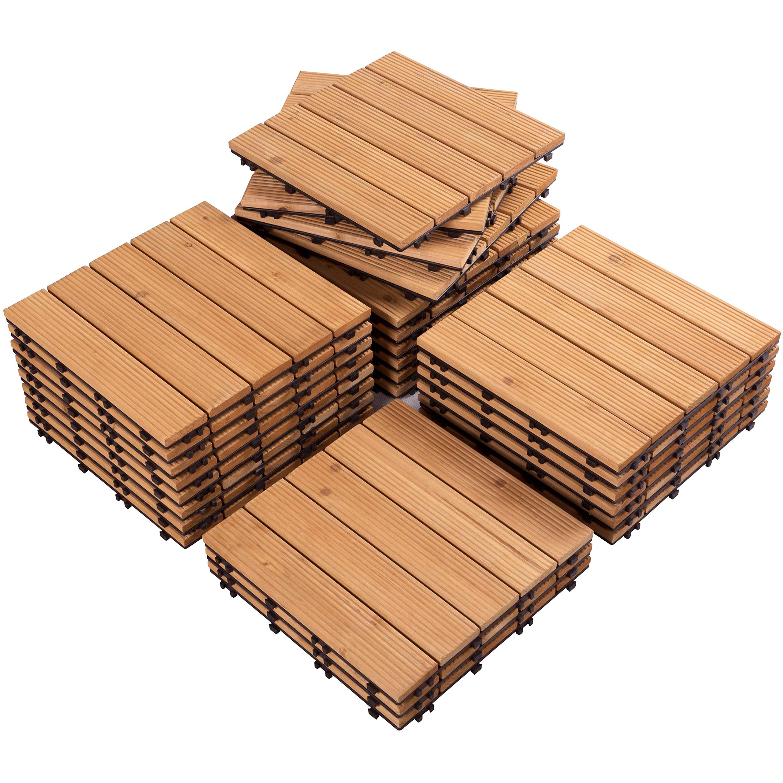 Baldosas De Madera Entrelazadas, 27 Piezas, Para Patio Y Jardín - Venta Internacional. $5,304