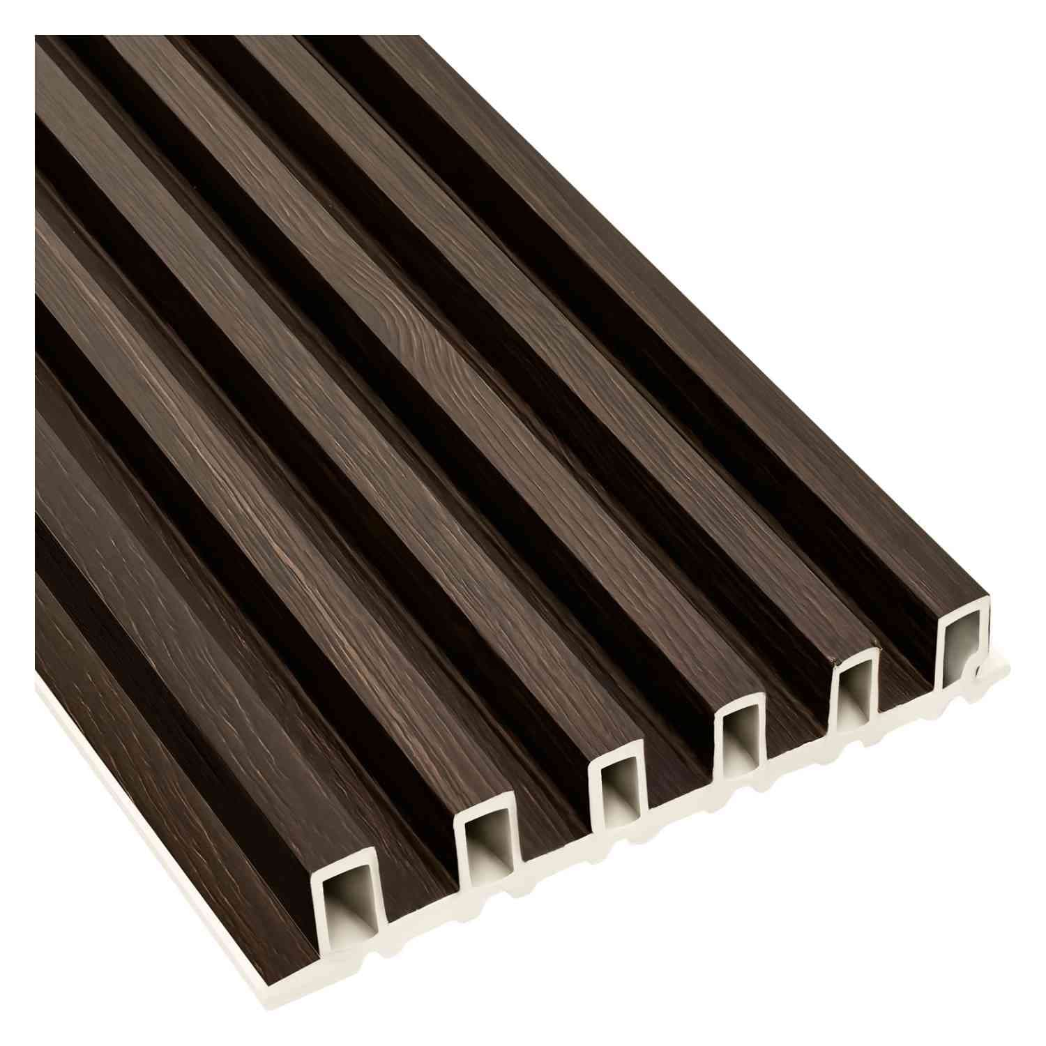 Lambrín Panel Decorativo 3D 1.8m2 Interior Exterior Marrón Set 10 piezas $999