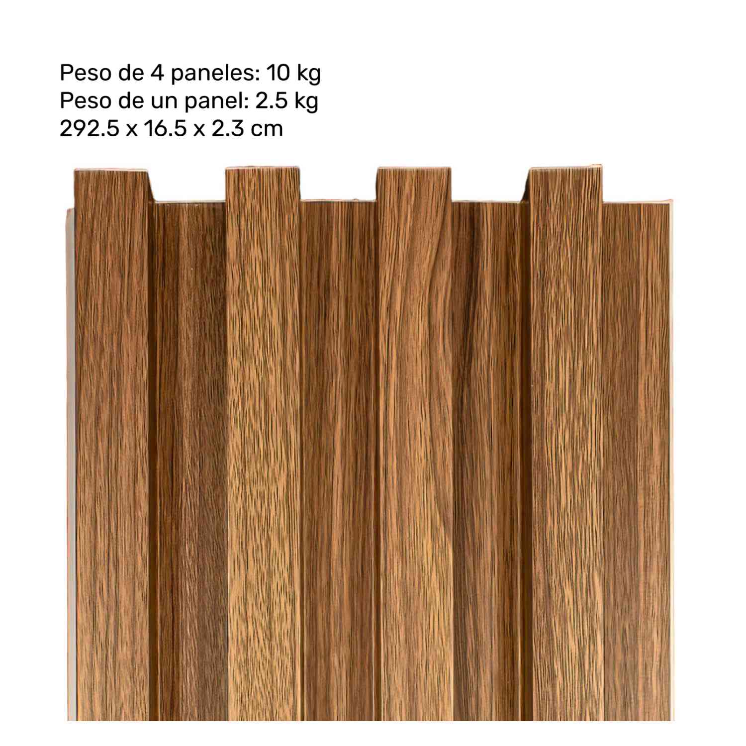 Foto 3 pulgar | Lambrin Panel Decorativo 3d Set 4pz 1.9m2 Interior Exterior Nogal