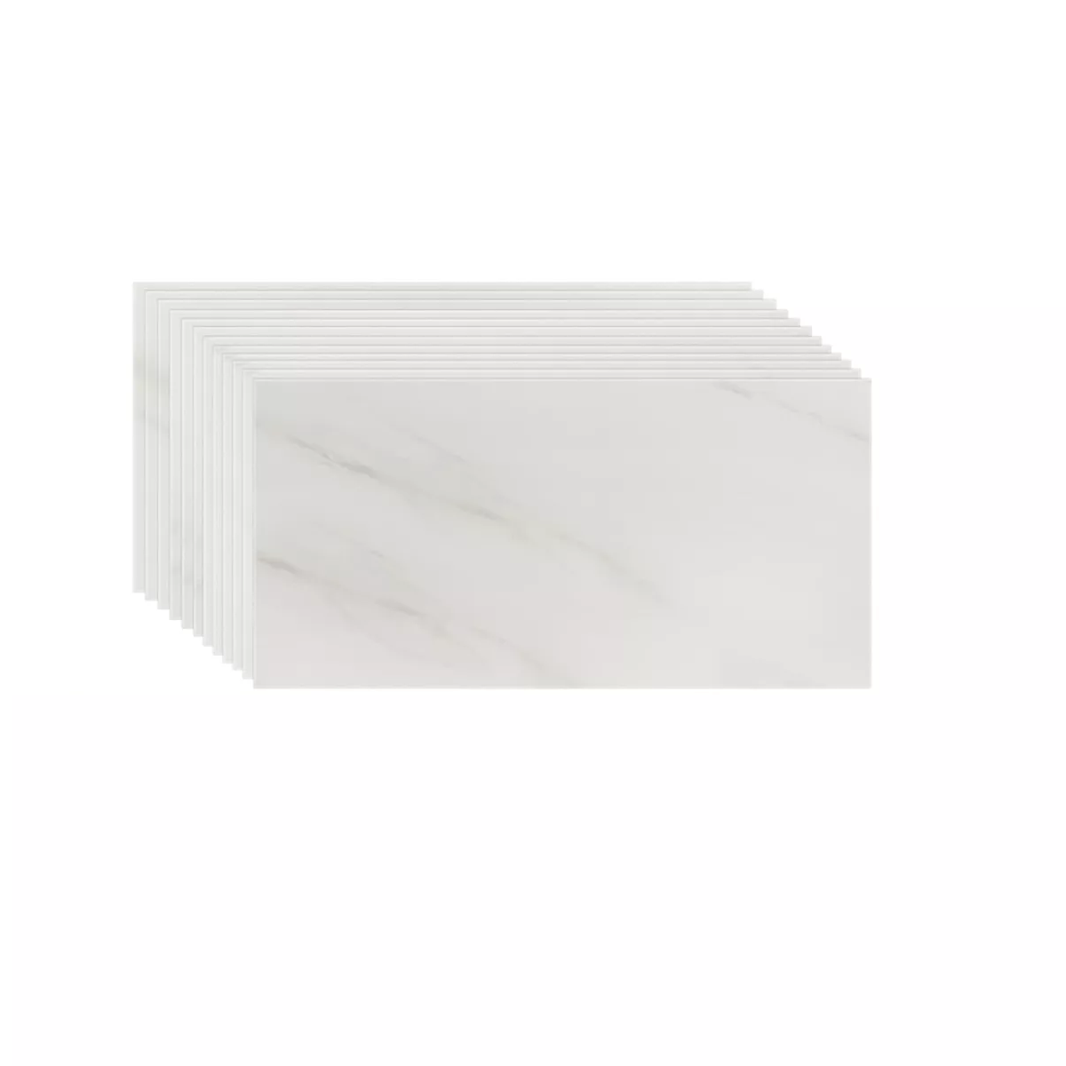 Paneles Autoadhesivos Pared Imitan Ladrillo De Mármol 20pcs Eo Safe Imports Esi-15576 Blanco