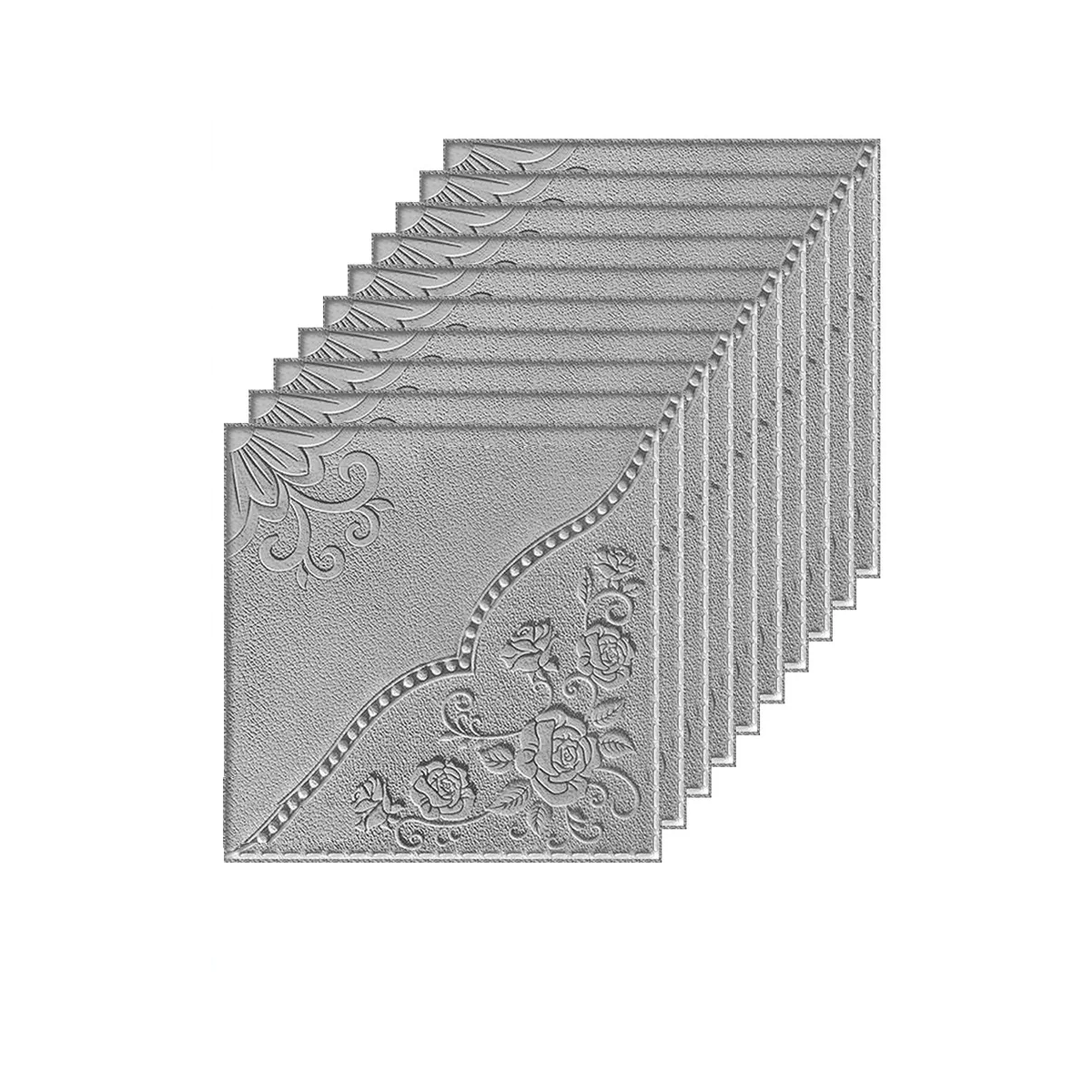 3D Decoración Panel Cuadrilátero Ciruela Patrón Eo Safe Imports ESI-17586 Gris 30 Piezas