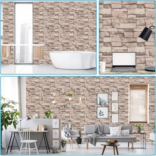 Foto 3 | Paneles Decorativos 3d Ladrillo Espuma Papel Tapiz 30piezas Eo Safe Imports Esi-17581 Multicolor