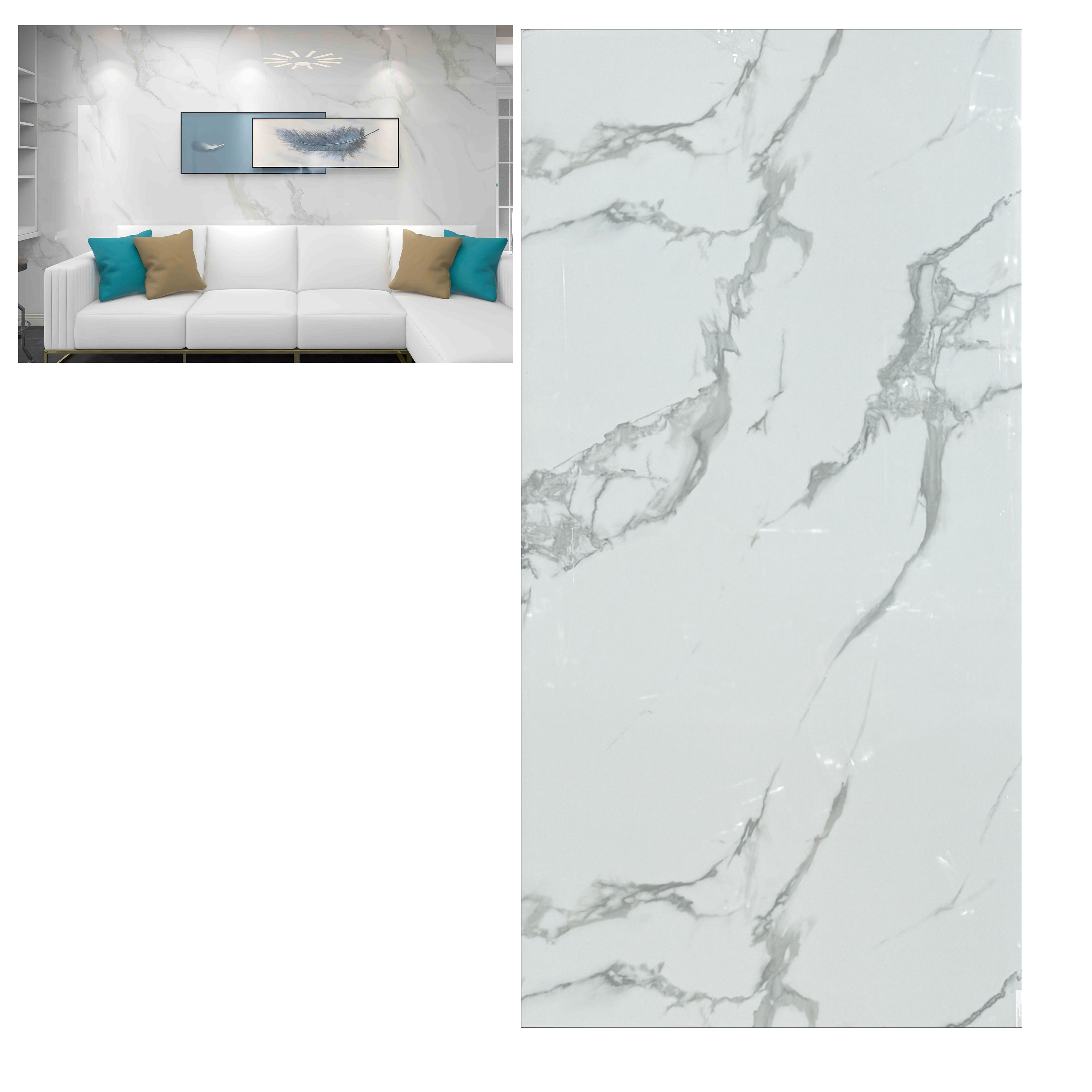 Foto 6 pulgar | Panel Decorativo Tipo Marmol Pvc Blanco Imperial Homely Elegance