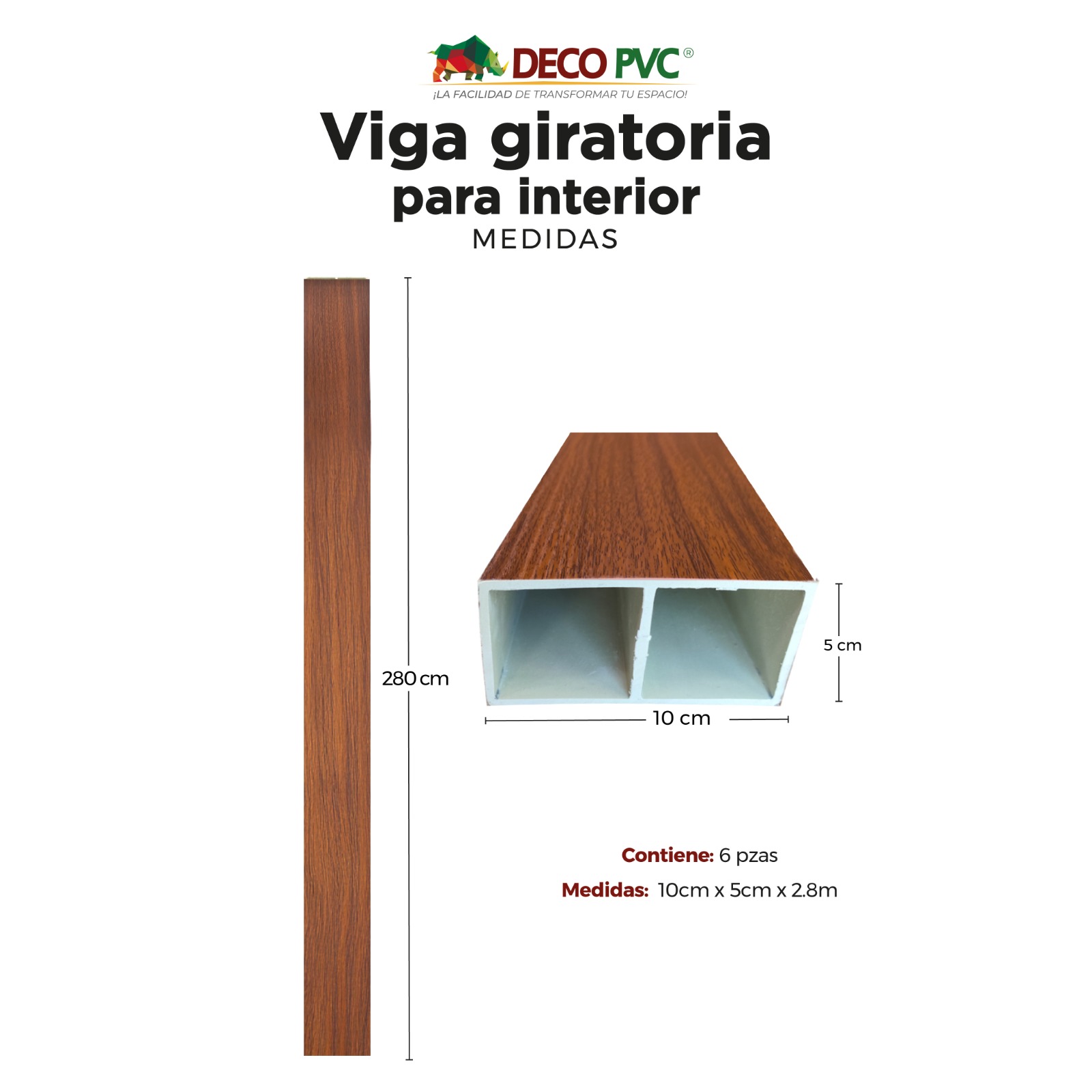 Foto 3 | Pérgola O Viga Decorativa Para Interior 6pz Con Accesorio